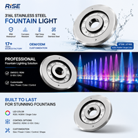 Professionnel IP68 RGB extérieur étanche étanche Jet d'eau 304 acier inoxydable Submersible LED fontaine sous-marine lumière