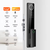 Nouvelle Serrure de Porte Intelligente Tuya Wifi 2024 en Promotion avec Reconnaissance Faciale 3D, Empreinte Digitale, Caméra de Sécurité Numérique pour Porte en Bois et Carte Mémoire Cloud