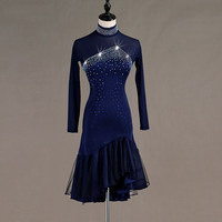 Robe de danse latine sans dos 2026 pour femme adulte, tenue de compétition et de spectacle, costume de scène pour Jive, Rumba, Cha-Cha