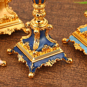 Bougeoir à tête unique classique de style européen Décor de mariage à la maison Tour Eiffel Paris pour la base de bougie de la Saint-Valentin - Product Image 3