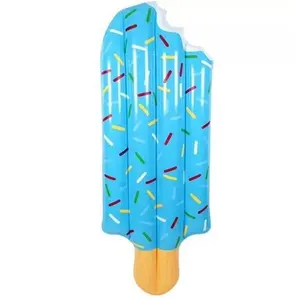 Yaz su yüzen yatak şiltesi havuzu eğlenceli oyuncak şişme Popsicle gökkuşağı şamandıra