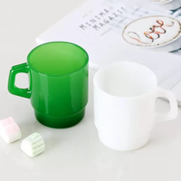 Gobelet en verre borosilicate écologique personnalisable JUNVOY, design moderne Highball, réutilisable, promotions café, Jadeite