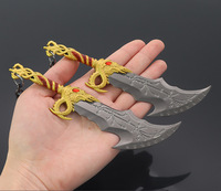 God of War 5 Juego que rodea a Kweylord Kratos Chaos Blade Arma Modelo Mini Llavero Colgante Artesanía de aleación de zinc