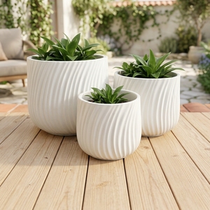 Jardinière légère <span class=keywords><strong>en</strong></span> <span class=keywords><strong>fibre</strong></span> <span class=keywords><strong>de</strong></span> verre, résistante au gel et aux UV, pour jardin extérieur, patio, balcon, décoration paysagère - Product Image 6
