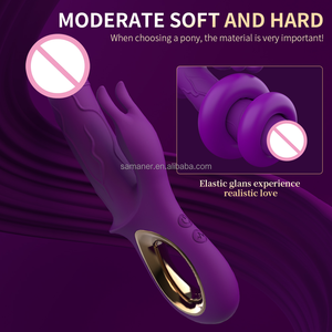 Doppio Silicone ricaricabile coniglio vibratore bacchetta per le donne G-Spot clitoride massaggio vaginale vibratore - Product Image 4
