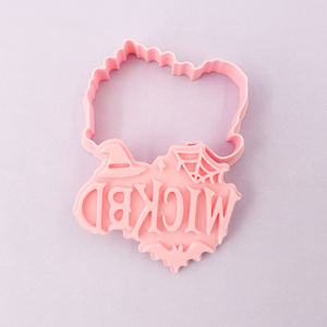 Molde de galleta de dibujos animados 3D de la serie de Halloween, Puerta de Hierro impresa con calabaza DIY, tumba de esqueleto, galleta de <span class=keywords><strong>cuervo</strong></span> para herramientas de galletas - Product Image 2