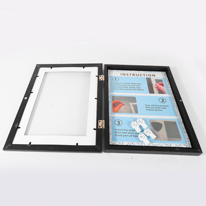 Kids Art <b>Frame</b> Wooden Sliding <b>Black</b> Rectangle Print <b>Frame</b> For Living Room Study Decor - Product Image 3