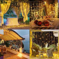 Guirlande lumineuse LED d'intérieur IP44 3M*3M, 3M*2M, 31V, tension sécurisée, pour fêtes, Noël, chambre, mariage, décoration