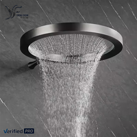 Robinet de douche mural intelligent moderne haut de gamme YF de 16 pouces |   Robinet de bain à double fonction pluie et cascade pour accessoires de salle de bain