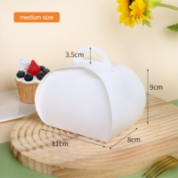 Boîte à gâteau personnalisée avec poignée, emballage alimentaire pour desserts, vente en gros et personnalisable pour gâteaux et pâtisseries à la coupe individuelle