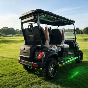 Carrito de Golf Eléctrico 4x4 de 1-2 Plazas Todoterreno con Motor de 5KW, Batería de Litio de 60V, Compatible con Villas Vacacionales, Controlador Curtis, Aluminio - Product Image 3