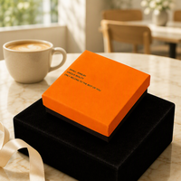 Emballage de luxe pour bijoux en carton léger, fait main, unique, personnalisé, avec logo personnalisé, ZXF Debossing 5*8*2.5cm, orange, pour les articles de mode