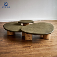 Ensemble de tables basses gigognes de forme irrégulière style Wabi-Sabi moderne, vente en gros, taille personnalisée, fabricant OEM ODM, mobilier de salon