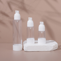 Flacon pompe cosmétique multi-capacités OEM personnalisé, le plus vendu, fileté, 15ml 30ml 50ml 80ml 100ml, pour emballage de sérum et lotion de soin de la peau