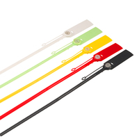 Sceau de sécurité jetable en PP YC-375 à serrage progressif, style détachable, 375 mm, couleurs personnalisables avec impression de code QR