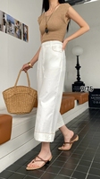 Nouveau style d'été – Jean taille haute ample et respirant pour femme, coupe large, couleur unie, séchage rapide