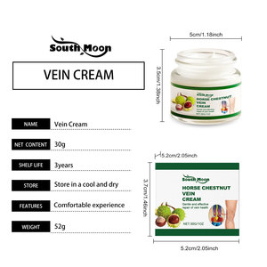 Crème pour les veines à la marron d'Inde South Moon, soulage les varices, améliore la circulation sanguine, hydrate la peau des <span class=keywords><strong>jambes</strong></span>, 30g - Product Image 6