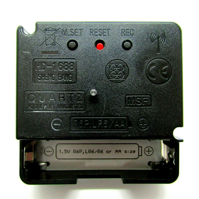 High Quality HD 1688 Atomic MSF UK Radio Controlled Clock Movement Replacement