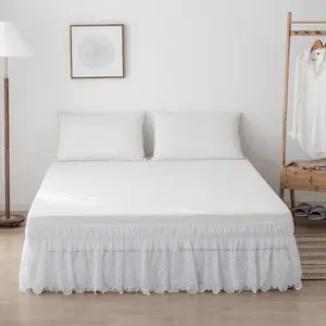 All'ingrosso autunno inverno trapuntato gonna letto in velluto di cristallo stile principessa copriletto antiscivolo addensato