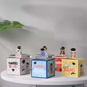 Décoration de fête de remise des diplômes petite boîte en papier boîte-cadeau d'échange de classe faveurs de prix enseignant-étudiant pour la cérémonie de remise des diplômes - Product Image 5