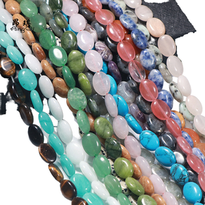 Cuentas de Piedra de Aguamarina Natural de 6-8mm para la Fabricación de Joyas, Cuentas de Piedras Preciosas de Forma Ovalada, Energía Curativa, Tercera Parte - Product Image 3