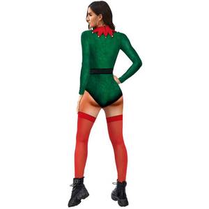 Disfraz de película sexy para mujer, mono de manga larga con estampado 3D para fiesta de cosplay de Navidad y Halloween, venta al por mayor - Product Image 5