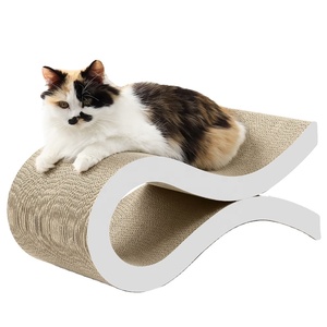 Arbre à chat en forme de pieuvre en carton ondulé, design unique, écologique, avec surface en carton et papier imprimé, multifonctionnel - Product Image 1