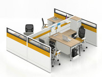 Station de travail de bureau modulaire moderne 4 6 8 10 places Bureau du personnel Postes de travail en cubique Mobilier de bureau Bureau de poste de travail