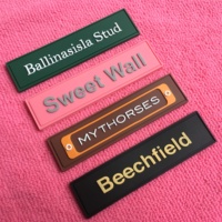 Étiquette en caoutchouc de silicone colorée avec logo personnalisé, faible MOQ, étiquette en PVC gaufrée pour shorts