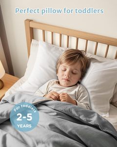 Toddler <b>Pillow</b> with Satin Pillowcase 13x18 Inch Soft Baby,kids,children <b>Pillow</b> for Sleeping,white - Product Image 4