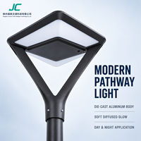 Lampe de poteau de jardin LED, éclairage extérieur pour parc et allée, boîtier en aluminium et PC, lumière douce et diffuse, éclairage paysager personnalisé