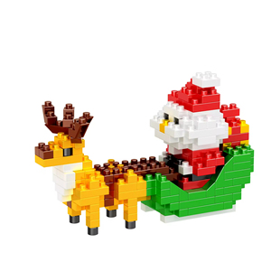 Juguete Educativo de Ensamblaje DIY, Tren de Papá Noel, Muñeco de Nieve, Bloques de Construcción de Micropartículas ABS 1:8, Regalo Perfecto - Product Image 6
