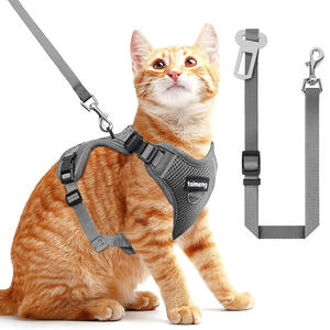Reflektierende Katzen leine Hund Haustier Brust Weste Geschirr Leinen Weste Set für Hunde katzen Haustier für Outdoor Walking Katzen geschirr und Leine Set - Product Image 5