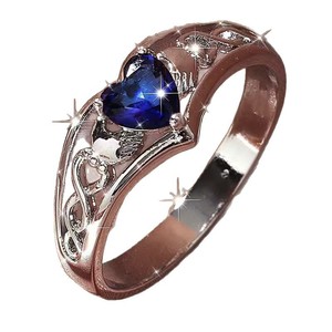 Anillo de Moda con Forma de Corazón, Chapado en Oro, con Circonita, Estilo Simple, para Mujeres, Hombres, Unisex, Venta al Por Mayor, Marca Love HR - Product Image 3