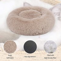 XL Jumbo 120cm Flauschiges Wasserdichtes Indoor-Beruhigungs-Schlafbett für Haustiere Klassischer Stil Kunstfell Einfarbig für Katzen und Hunde Alle Jahreszeiten