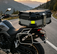 Promotion : Grande Boîte de Rangement Rigide Étanche 22L en Alliage d'Aluminium pour Moto (Installation/Amélioration)