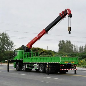 Camion grue à flèche télescopique Shacman 8x4 40 tonnes 30 tonnes avec benne de chargement pour le transport logistique - Product Image 5