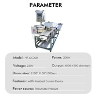 Machine à griller automatique à pression pneumatique pour brochettes, 4000-4500 brochettes/h, moteur pour kebab et barbecue