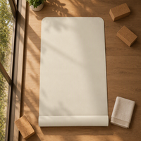 Tapis de yoga Pilates avec logo personnalisé, extra épais 4 mm, surface antidérapante en PU, équipement de fitness pour la maison