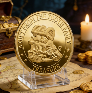 Moneda Conmemorativa <span class=keywords><strong>de</strong></span> la Hada <span class=keywords><strong>de</strong></span> los Dientes, Chapada en Oro, <span class=keywords><strong>de</strong></span> Aleación <span class=keywords><strong>de</strong></span> Zinc, con Relieve 3D, Diseño <span class=keywords><strong>de</strong></span> Cofre, Coleccionable - Product Image 2
