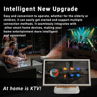 Ensemble karaoké domestique 3-en-1 tout-en-un avec écran tactile capacitif HD de 19,5 pouces, système Android haute performance de 500 Go, WiFi et Cloud Song