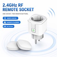 Prise intelligente sans fil 16A, norme européenne, interrupteur à commande à distance, bouton, contacts réseau 2,4 GHz