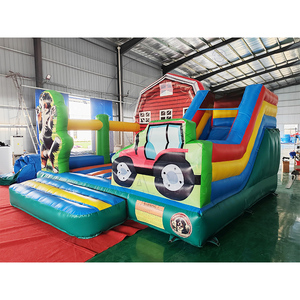 Casa de Brinco Inflable con Tobogán Temática de Granja, Combo Inflable Comercial de Tractor y Granero para <span class=keywords><strong>Alquiler</strong></span> en Fiestas Infantiles - Product Image 5