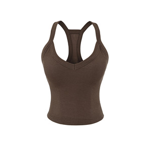 Camiseta Deportiva Ligera Acolchada con Espalda Cruzada para Mujer, Ideal para <span class=keywords><strong>Yoga</strong></span> y Fitness en Primavera - Ropa Deportiva Cómoda - Product Image 4