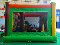 Structure gonflable combinée Toboggan Forêt et Figurines d'action Anime, Château gonflable, Jouet promotionnel, Location pour fêtes, Usage commercial