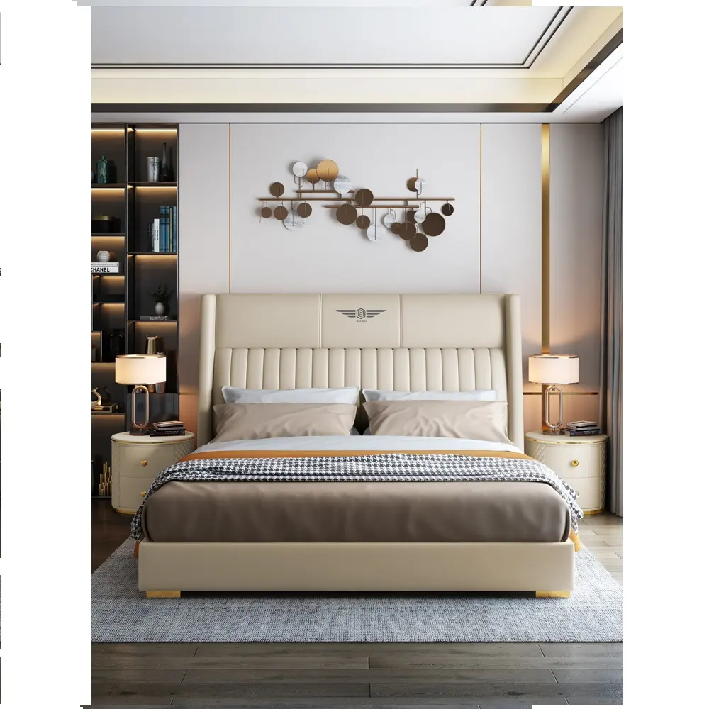 Cheap Price Hot Sales Design Bedroom furniture Leather Beds