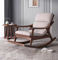 Fauteuil à bascule en bois massif JP, chaise de loisirs pour balcon, canapé paresseux pour une personne