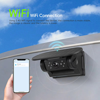 Caméra de recul Podofo pour voiture, vision nocturne, étanche, WiFi sans fil, magnétique, avec batterie solaire pour camping-car/camion