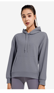 2022 Modal Fabric Women Long Sleeves Loose Leisure Sports Hoodies Pullover Tracksuits With <strong>Big</strong> Pockets Plus Size Women's Hoodies - Product Image 5