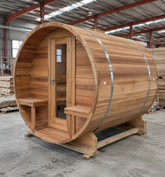 Sauna traditionnel extérieur en cèdre rouge canadien avec poêle Harvia, sauna de jardin imperméable, prix direct usine